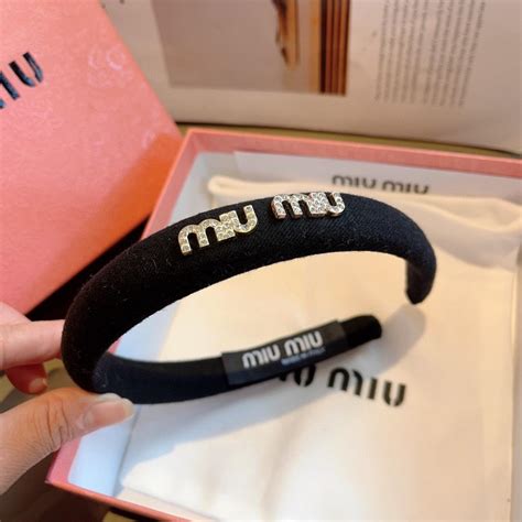 miu miu headband black